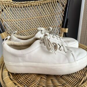 Zara Cream Platform Sneakers